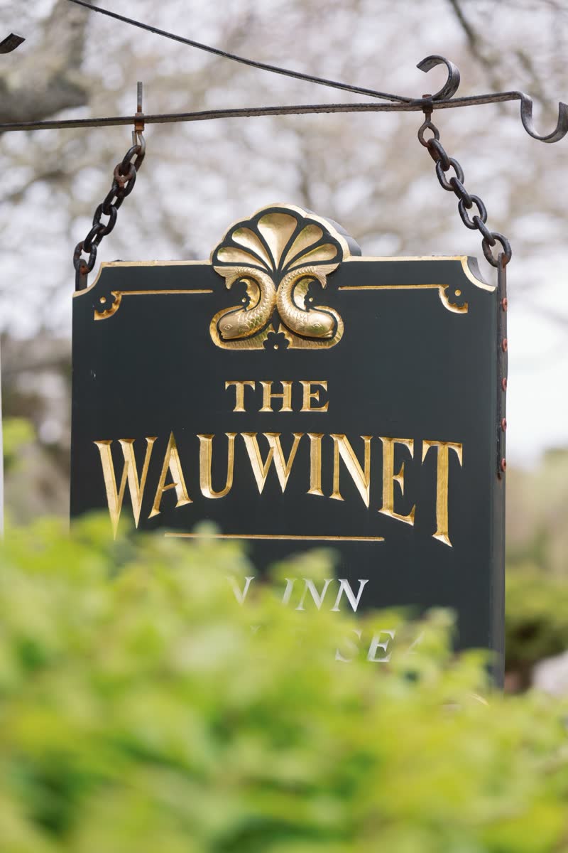 The Wauwinet inn sign on Nantucket